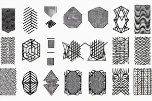 Geometric patterns tattoo idea