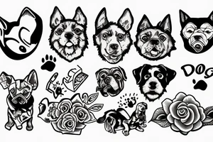 dog running tattoo idea