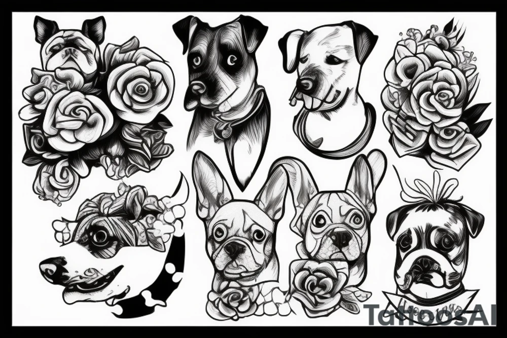 dog running tattoo idea