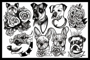 dog running tattoo idea