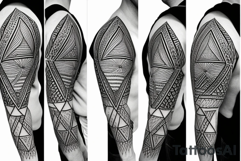 triangle on back of the neck tattoo idea