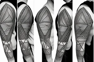 triangle on back of the neck tattoo idea