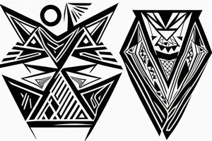 triangle on back of the neck tattoo idea