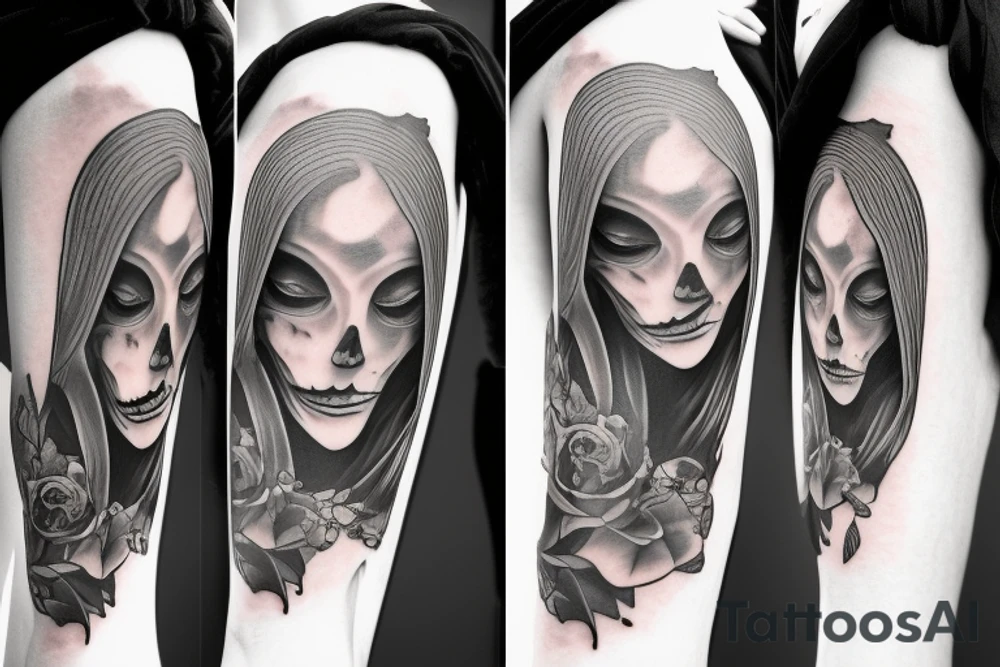 Female grim reaper tattoo idea