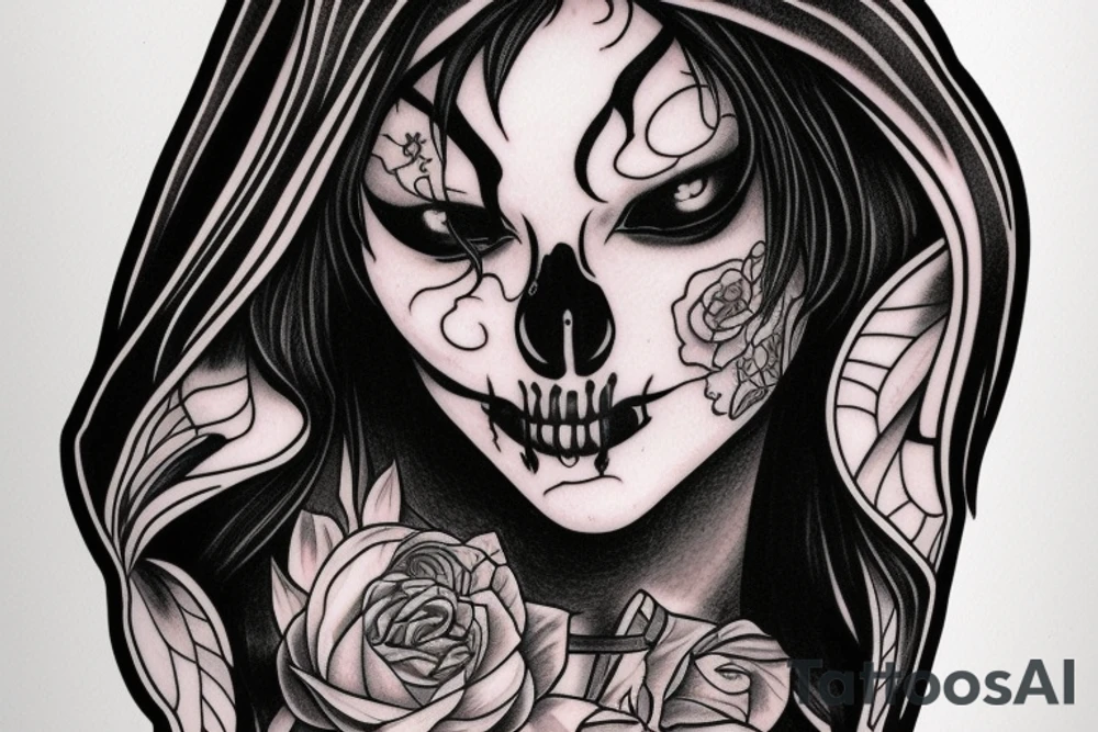 Female grim reaper tattoo idea