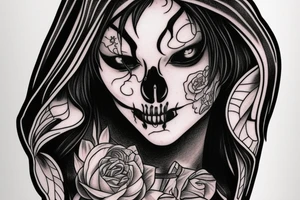 Female grim reaper tattoo idea