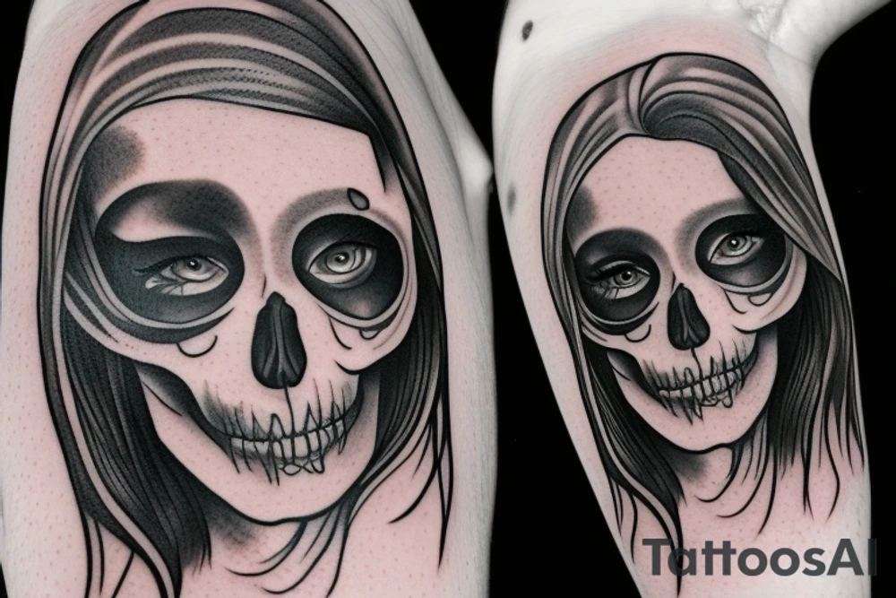 Female grim reaper tattoo idea
