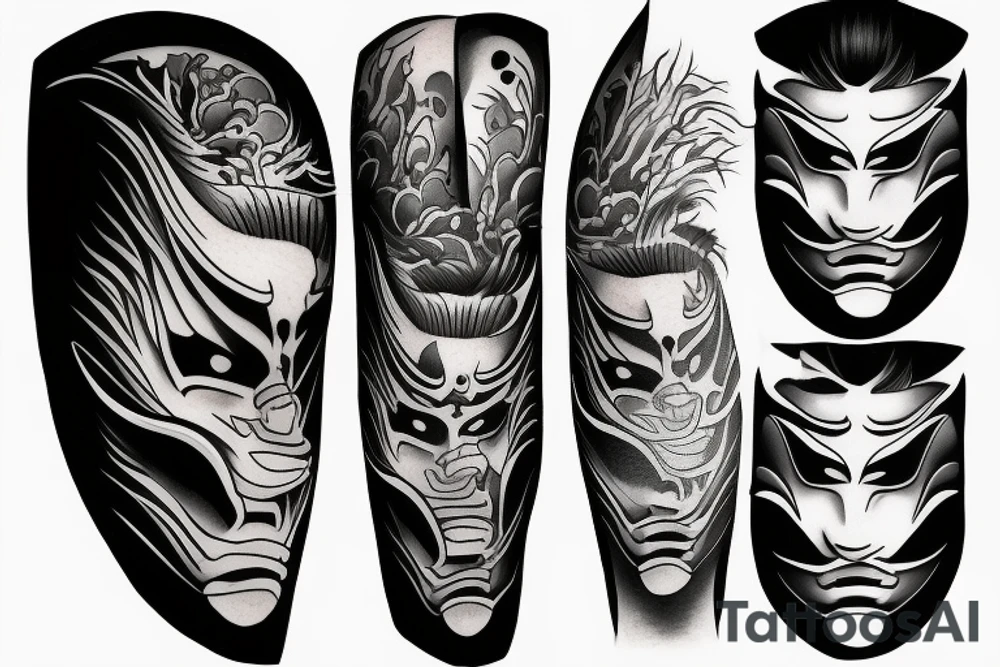 Ronin Mask tattoo idea