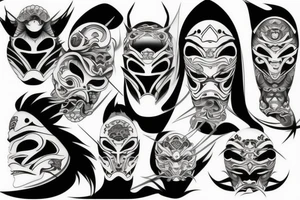 Ronin Mask war tattoo idea