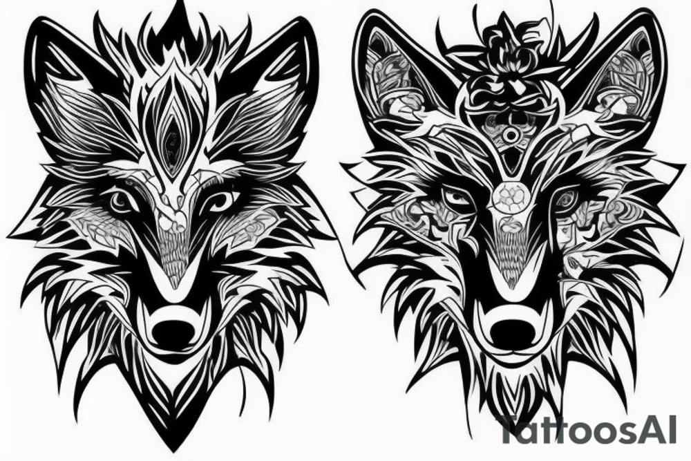 Wolf without pack tattoo idea