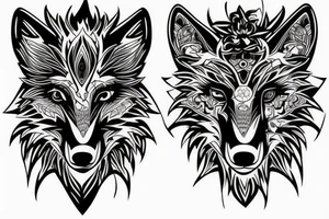 Wolf without pack tattoo idea