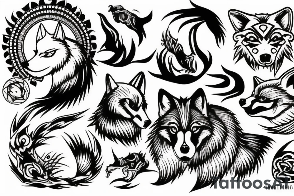 Wolf without pack tattoo idea