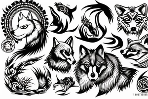 Wolf without pack tattoo idea