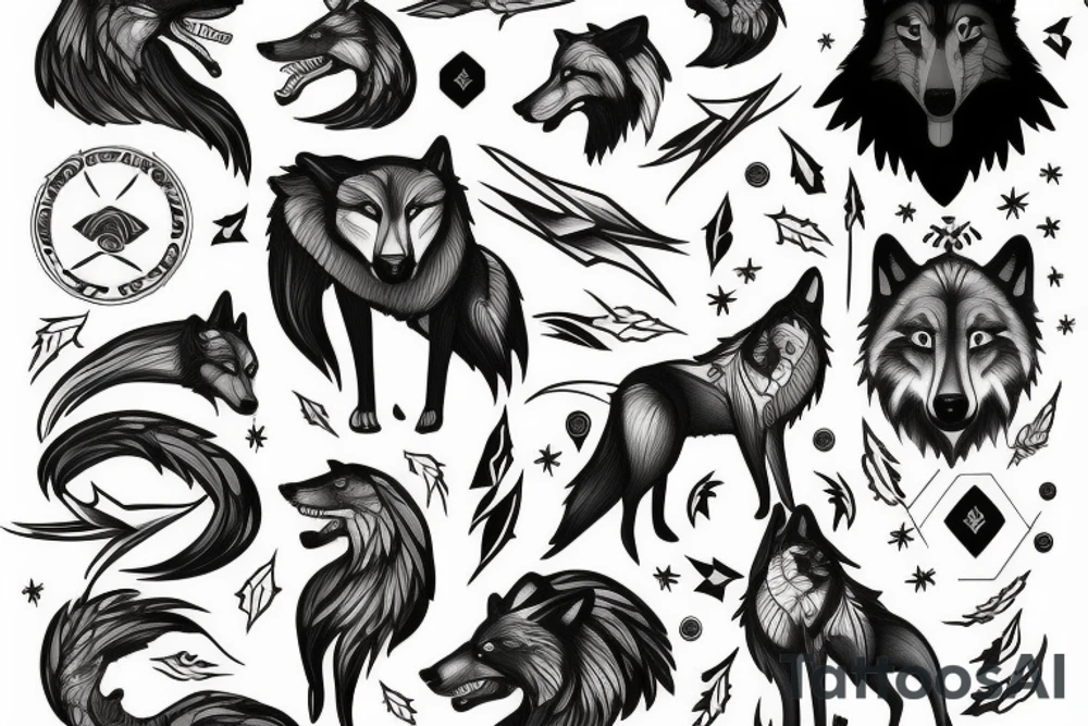 Wolf without pack tattoo idea
