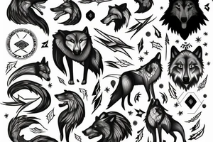 Wolf without pack tattoo idea