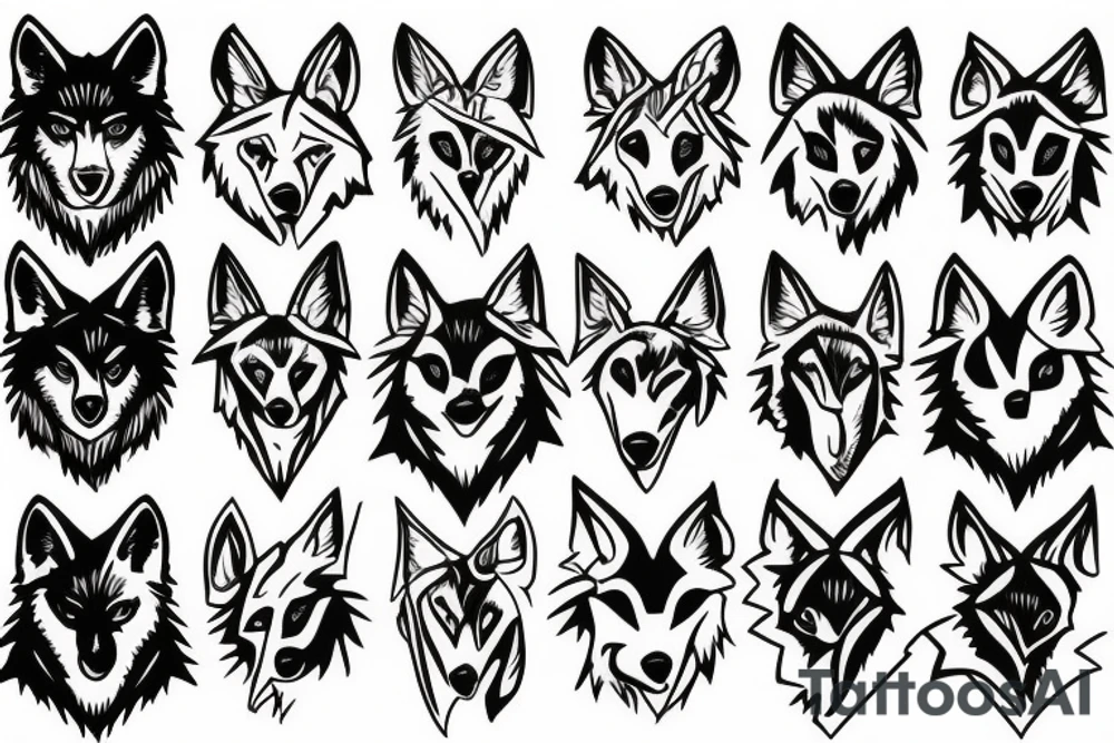 Wolf without pack tattoo idea