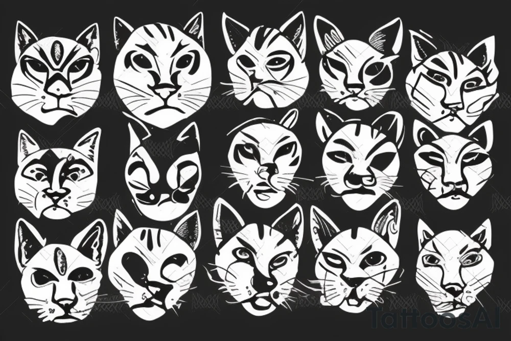 Cougar face tattoo idea