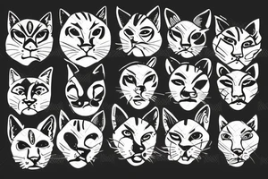 Cougar face tattoo idea