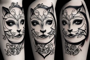 Cougar face tattoo idea