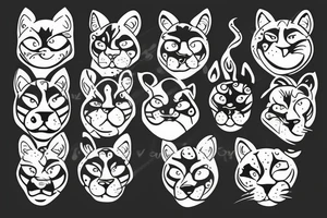Cougar face tattoo idea