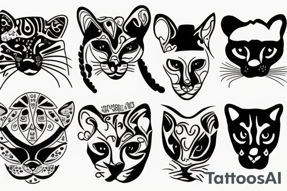 Cougar face tattoo idea