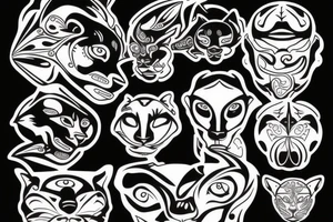 Cougar face tattoo idea