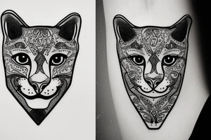 Cougar face tattoo idea