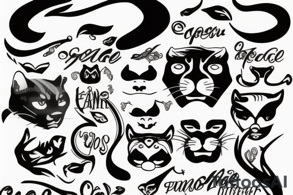 Cougar face tattoo idea
