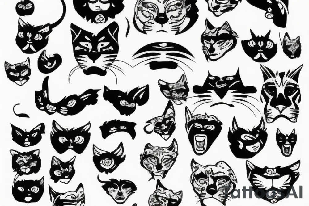 Cougar face tattoo idea