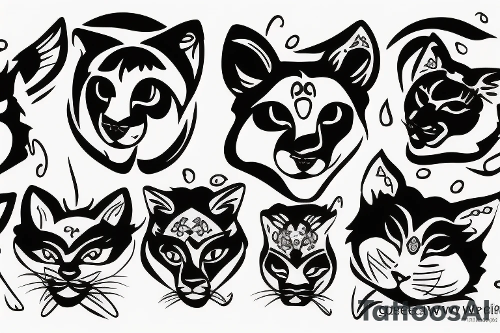 Cougar face tattoo idea