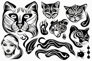 Cougar face tattoo idea