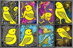 Yellow canary tattoo idea