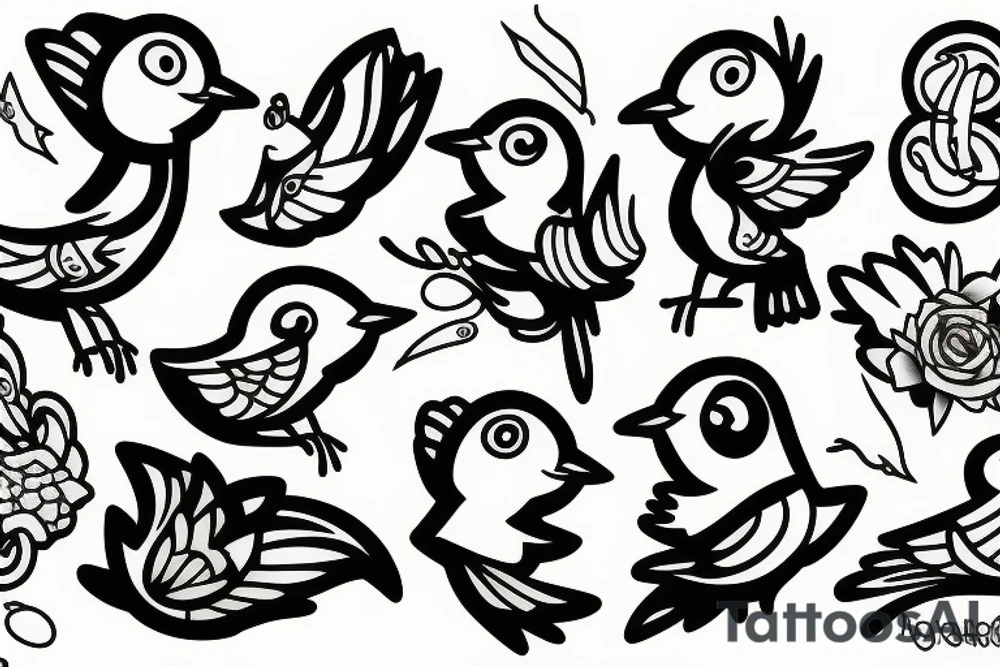 Yellow canary tattoo idea