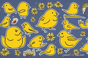 Yellow canary tattoo idea