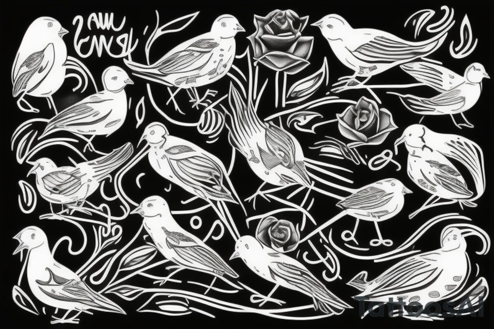 Yellow canary tattoo idea