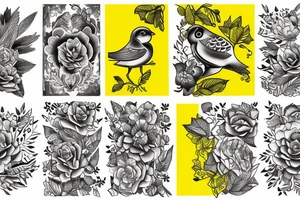 Yellow canary tattoo idea