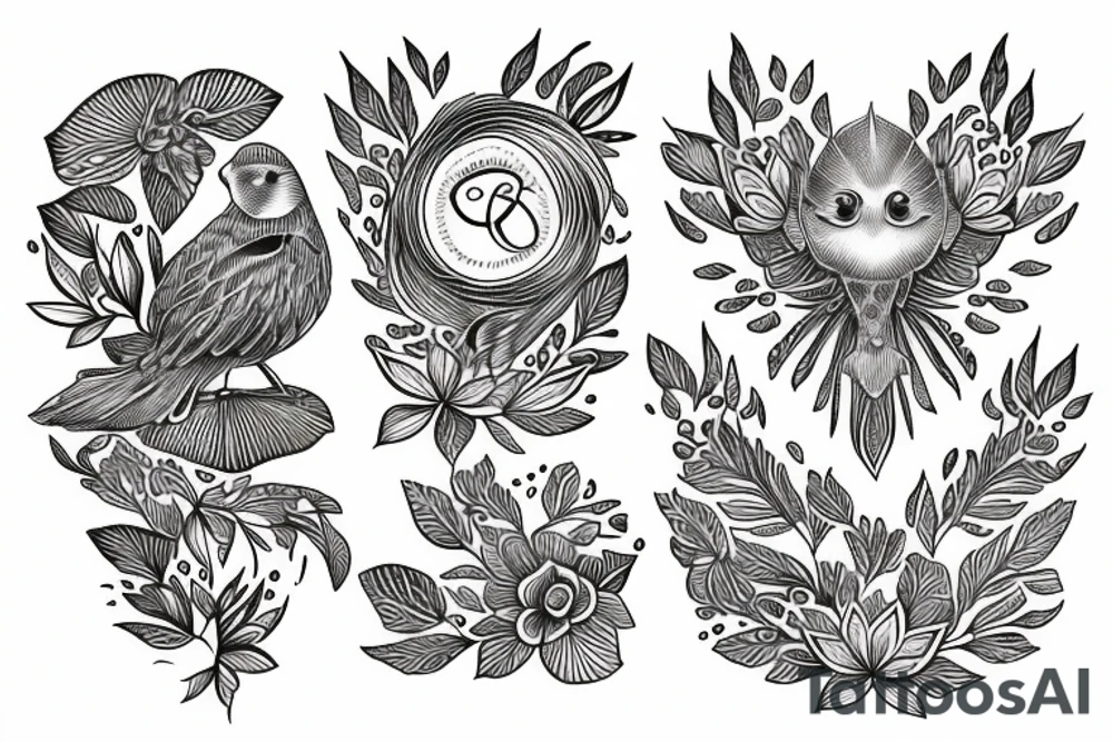 Yellow canary tattoo idea