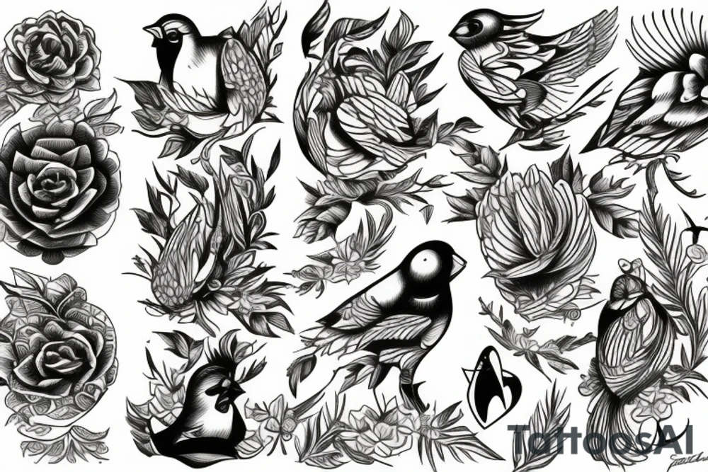 Yellow canary tattoo idea