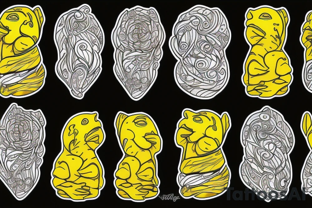 Yellow canary tattoo idea