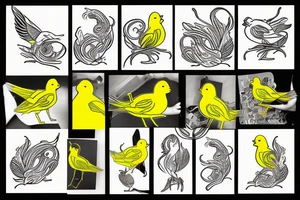 Yellow canary tattoo idea
