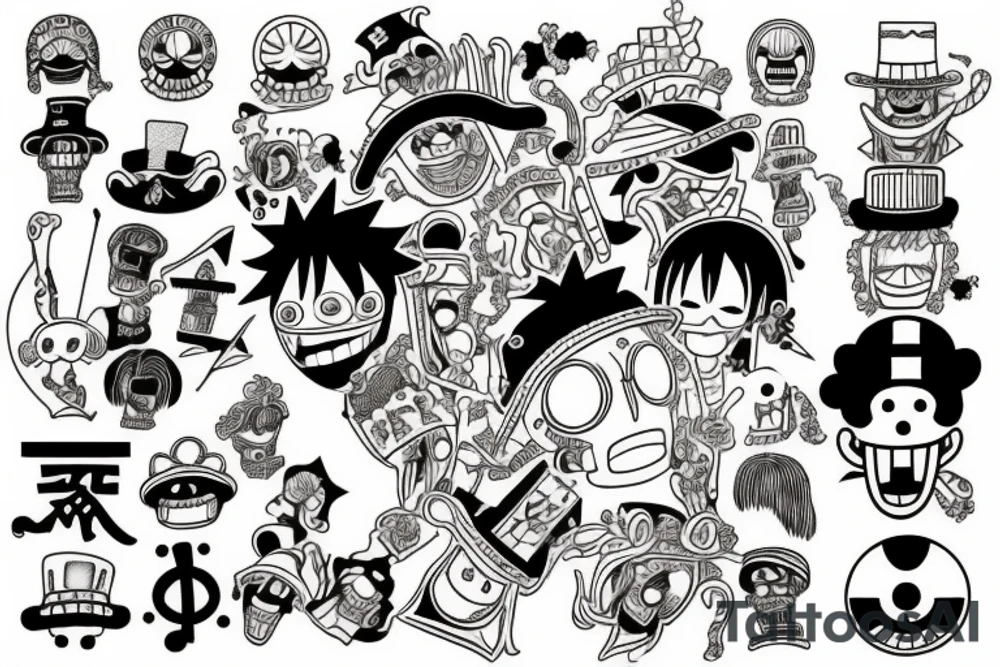 One piece tattoo idea