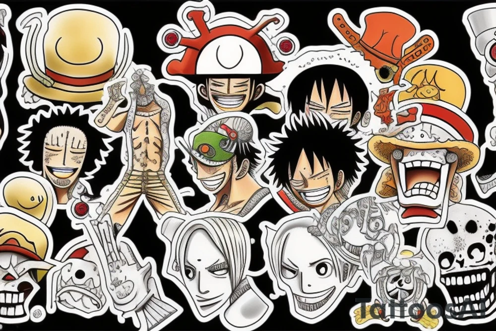 One piece tattoo idea