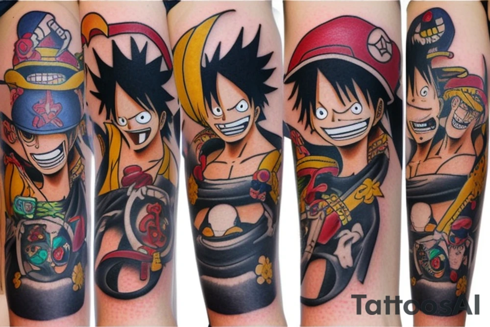 One piece tattoo idea