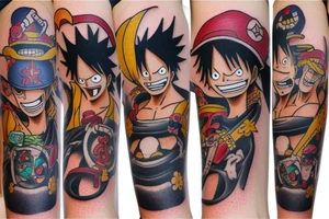 One piece tattoo idea