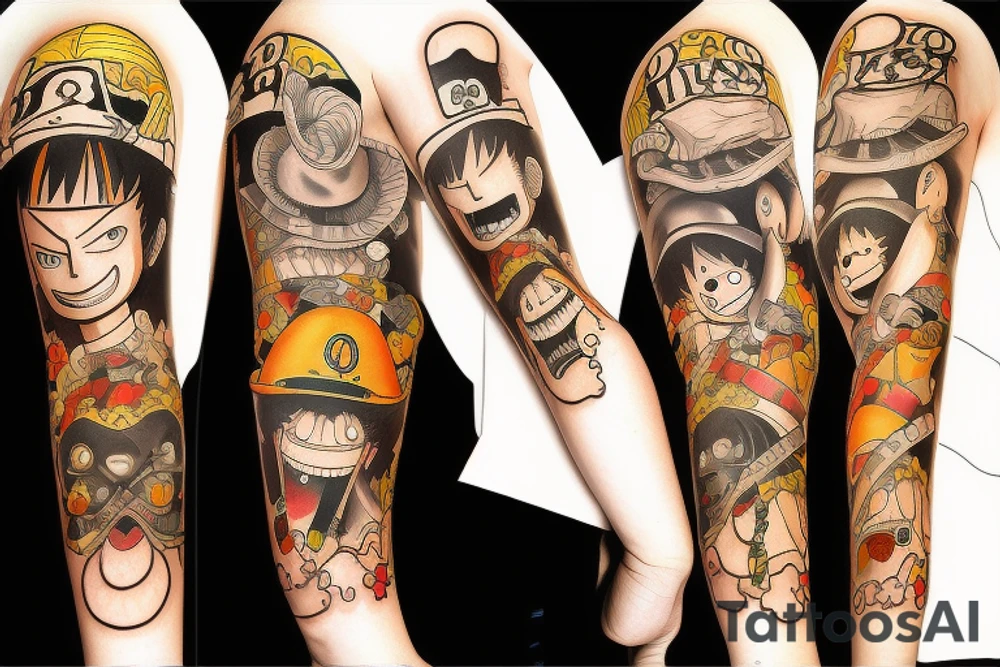 One piece tattoo idea