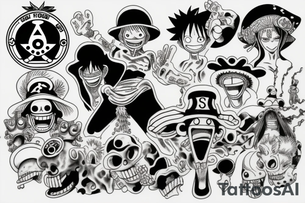 One piece tattoo idea