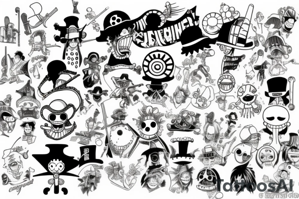 One piece tattoo idea