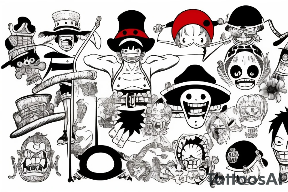 One piece tattoo idea