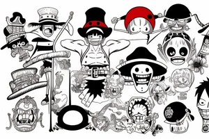 One piece tattoo idea