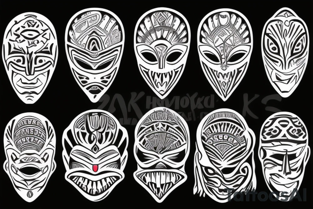Mask tattoo idea